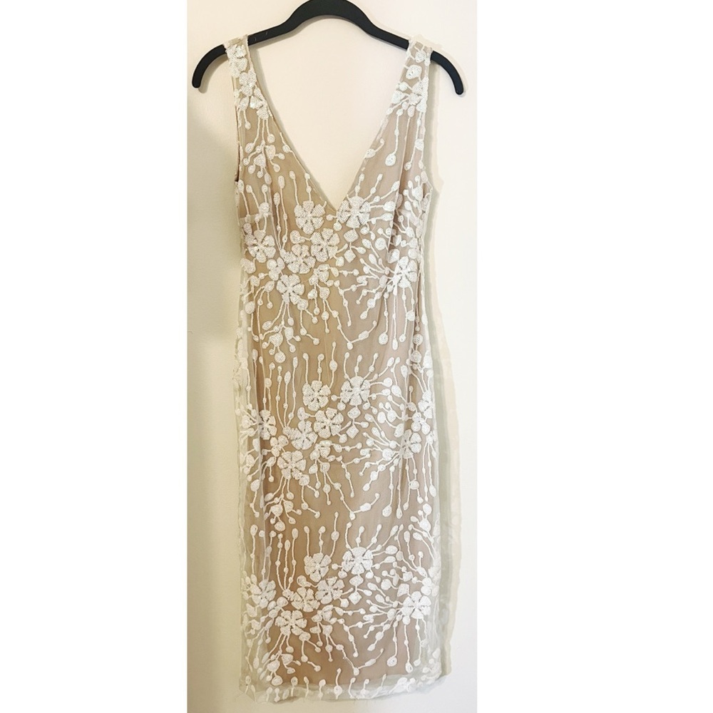 Sequin Floral Embroidered Dress